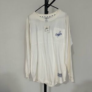 PINK Victoria's Secret Cream Dodgers Long Sleeve